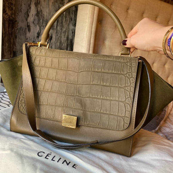 Celine Trapeze bag rare leather/color combo - Picture 2 of 9